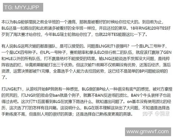 赛后分析：BLG与RNG选手个人能力对比与表现评估